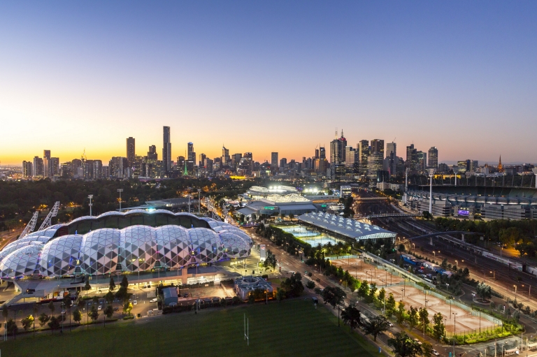 Melbourne Sports Precinct, Melbourne, Victoria © Tim Shaw