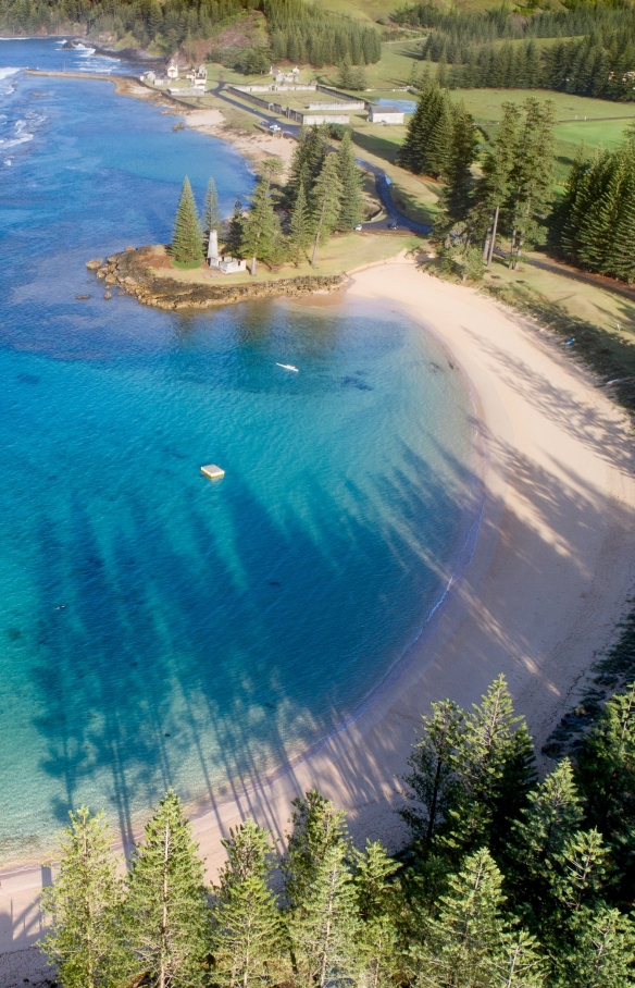 Luftaufnahme der Emily Bay auf Norfolk Island © Rose Evans (Norfolk Island Tourism)