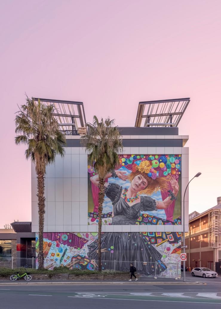 Street art on Morphett Street in Adelaide © Michael Waterhouse