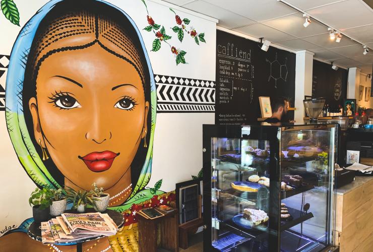 Interior of Caffiend Café in Cairns © Tourism Tropical North Queensland