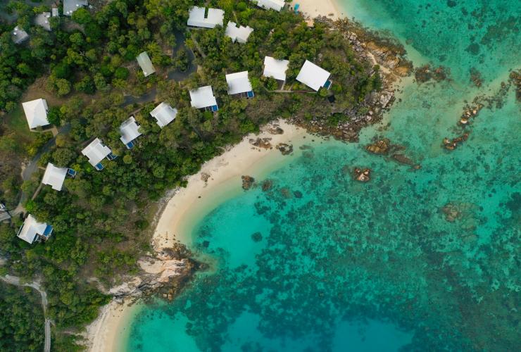 Aerial view of Lizard Island Resort, Lizard Island, Queensland © Tourism and Events Queensland