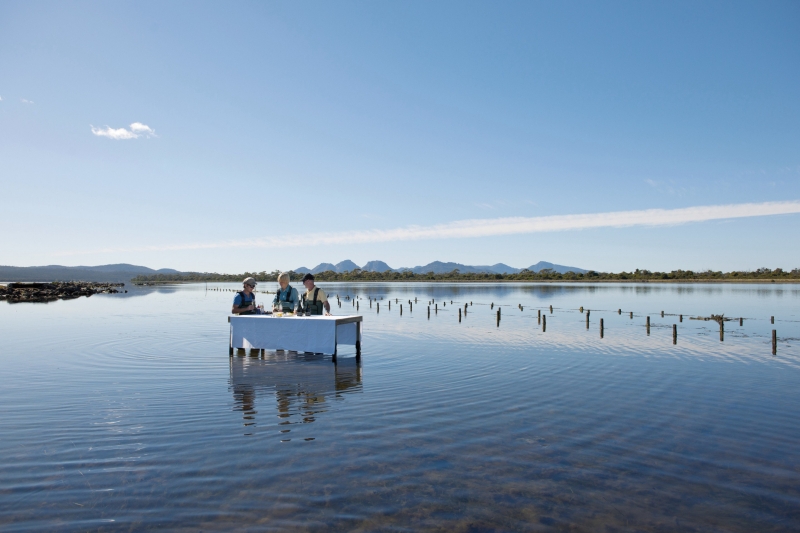 Saffire Signature Experiences, Freycinet Marine Oyster Farm, Coles Bay, Freycinet National Park, TAS © Tourism Tasmania Saffire Signature Experiences, Freycinet Marine Oyster Farm, Coles Bay, Freycinet National Park, TAS © Tourism Tasmania