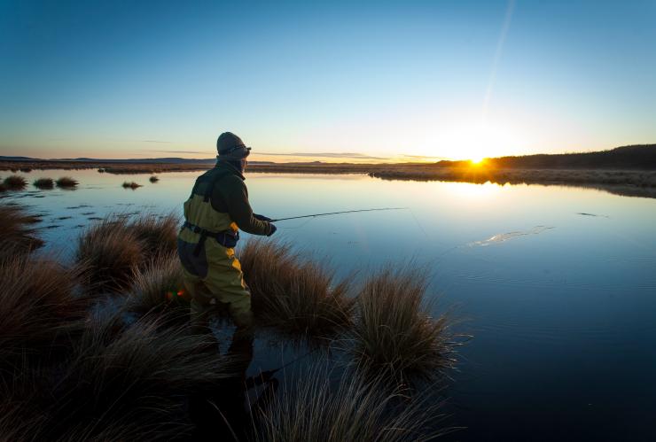 Fishing at Thousand Lakes Lodge, Liawenee, TAS © Brad Harris Fishing at Thousand Lakes Lodge, Liawenee, TAS © Brad Harris