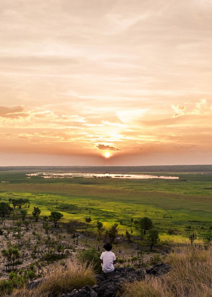 Man watching the sunset over Kakadu National Park © Tourism NT Man watching the sunset over Kakadu National Park © Tourism NT