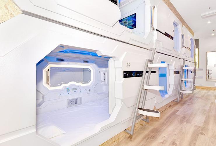 Space Q Capsule Hotel, Haymarket, Sydney, NSW © Space Q Capsule Hotel Space Q Capsule Hotel, Haymarket, Sydney, NSW © Space Q Capsule Hotel