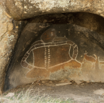 Rock art at Bunjil Shelter, Grampians, VIC © VisitVictoria