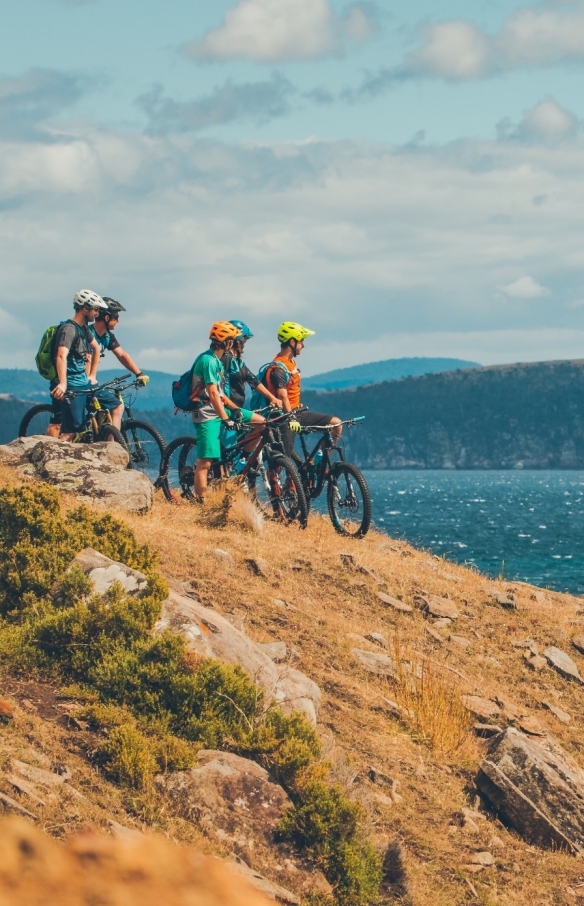 Mountain biking, Maria Island National Park, TAS © Flow Mountain Bike