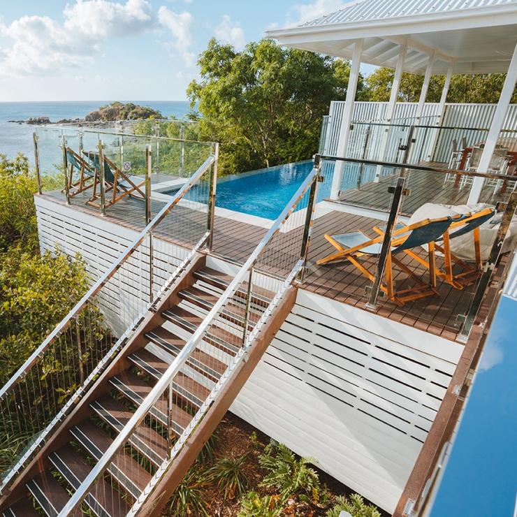 View over the ocean from a villa at Lizard Island Resort © Tourism Australia View over the ocean from a villa at Lizard Island Resort © Tourism Australia