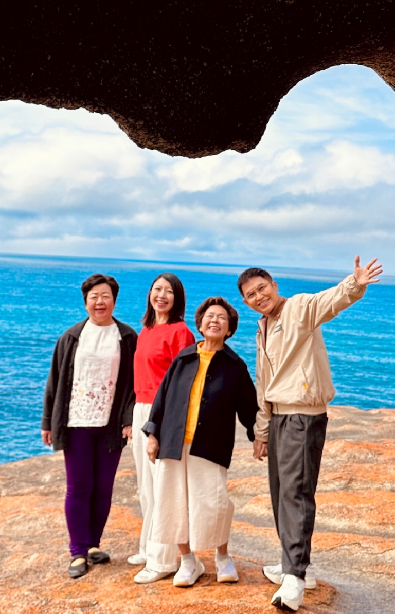 ravel With Parents, Remarkable Rocks, Kangaroo Island, South Australia © Astro