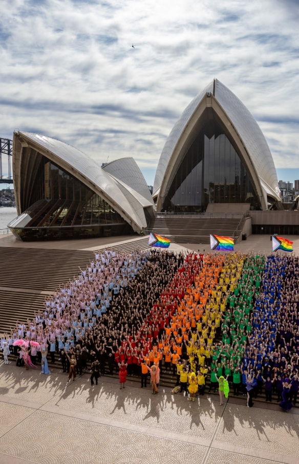 Human Progress Pride flag, Sydney, NSW © Daniel Boud