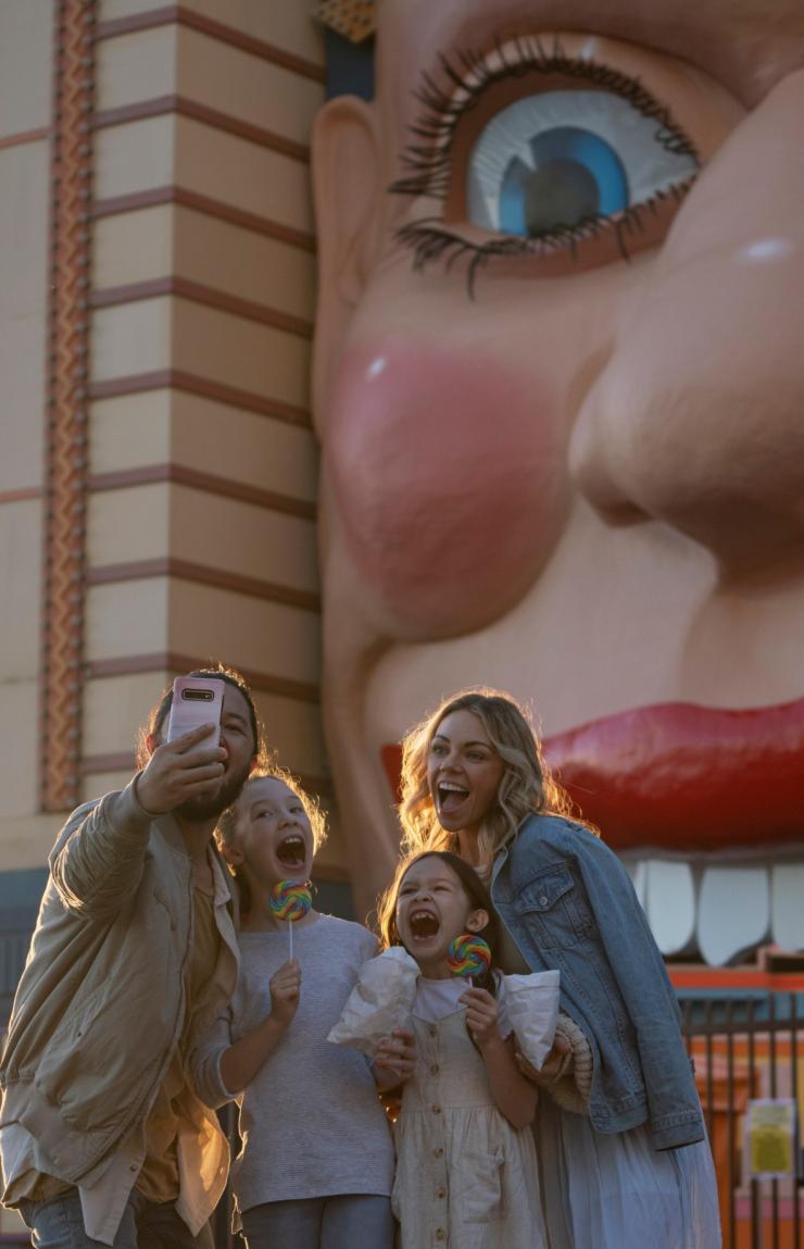 Family at Luna Park, Sydney, New South Wales © Destination NSW Family at Luna Park, Sydney, New South Wales © Destination NSW