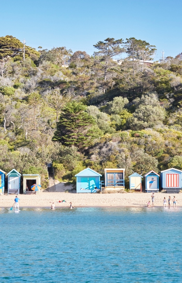 Bathing Boxes, Mornington Beach, Mornington Peninsula, VIC © ewenbell.com 