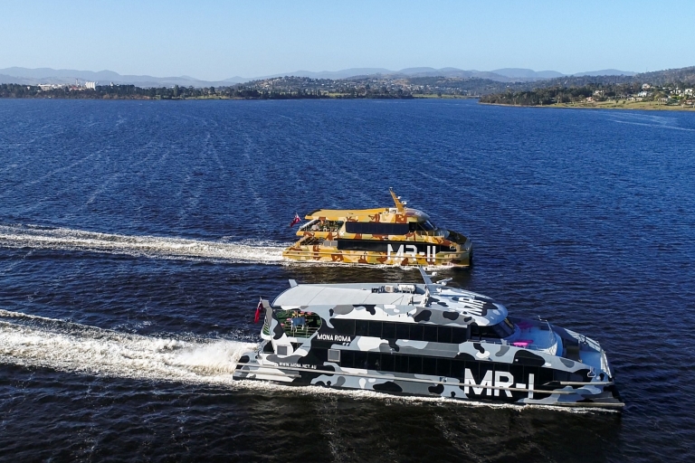 Mona Roma ferries, MR-I and MR-II on the Derwent River, Hobart, TAS © MONA/Stu Gibson