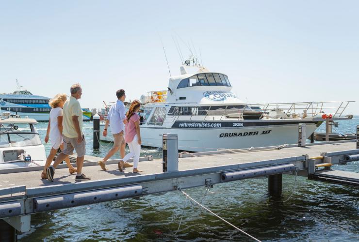 Tourists enjoying Rottnest Cruises, Rottnest Island, WA © Tourism Western Australia 