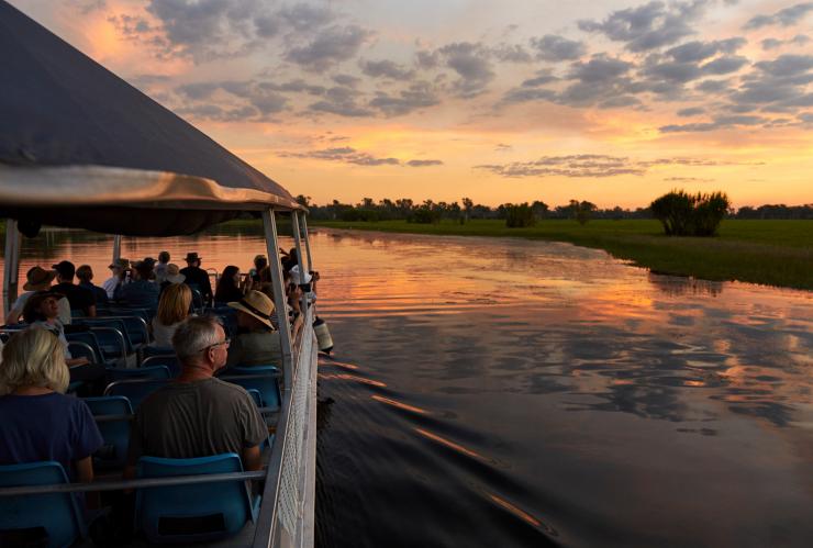 People on a river cruise on the Yellow Water Billabong © Tourism NT/Matt Cherubino