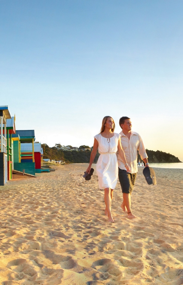 Bathing Boxes, Mornington Beach, Mornington Peninsula, VIC © Visit Victoria