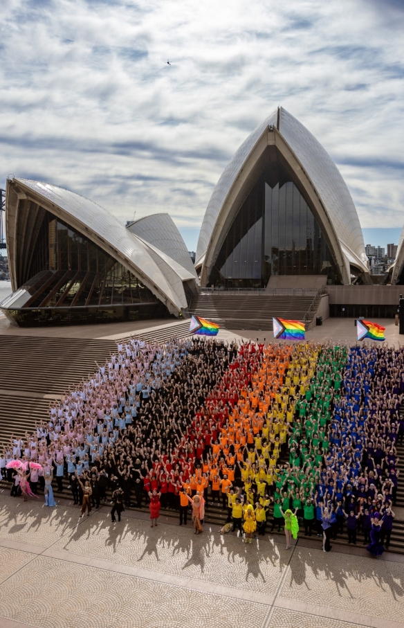 Human Progress Pride flag, Sydney, NSW © Daniel Boud