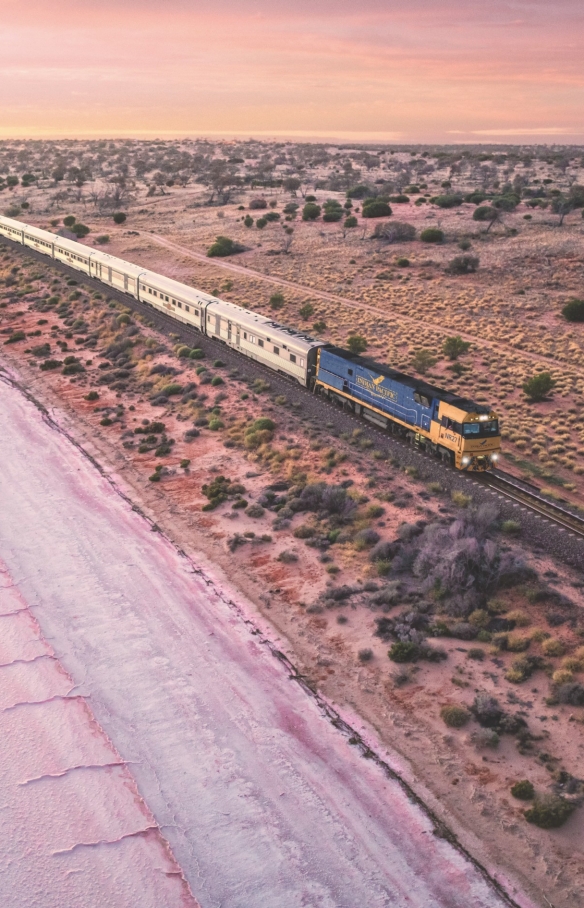 Indian Pacific, Lake Hart, SA © Andrew Gregory