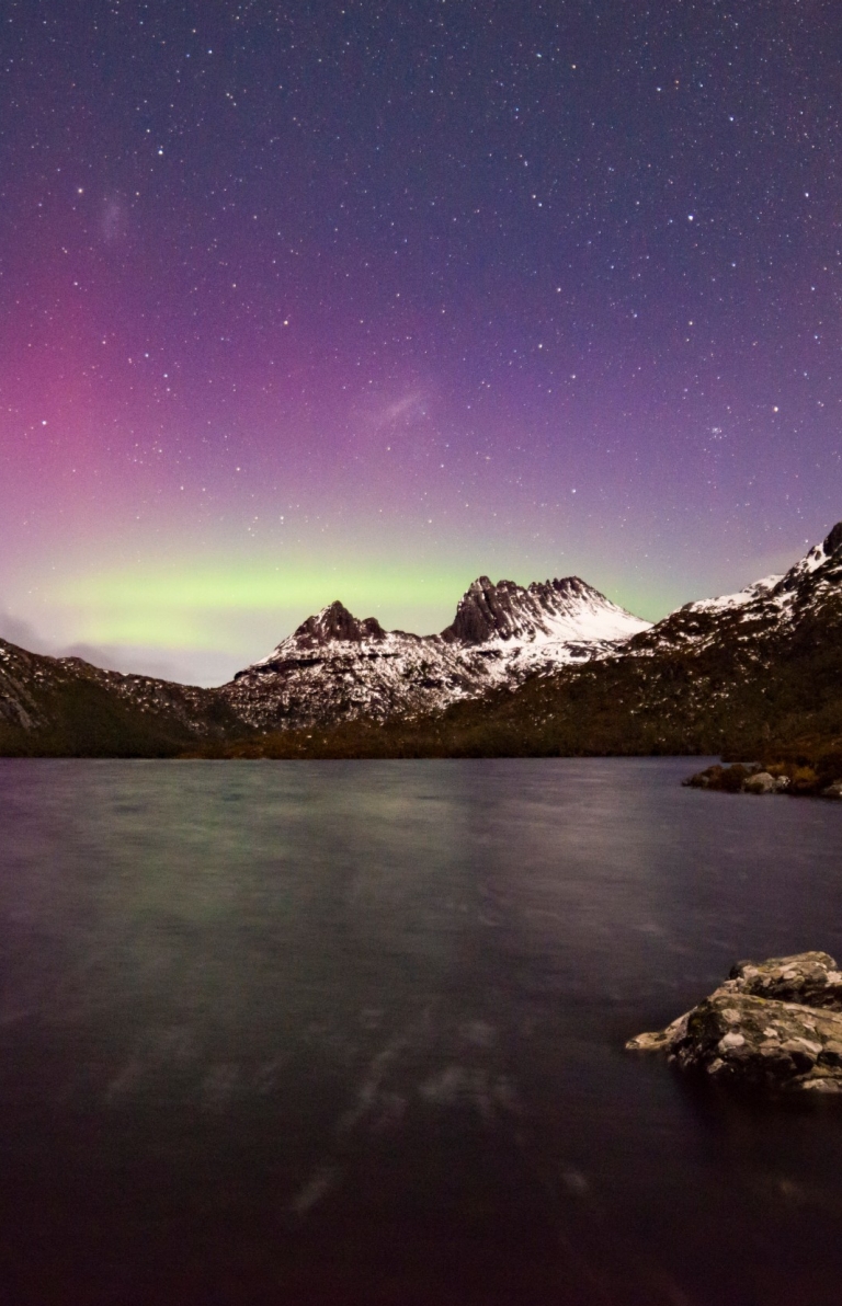 Aurora Australia, Núi Cradle, Tasmania © Pierre DESTRIBATS