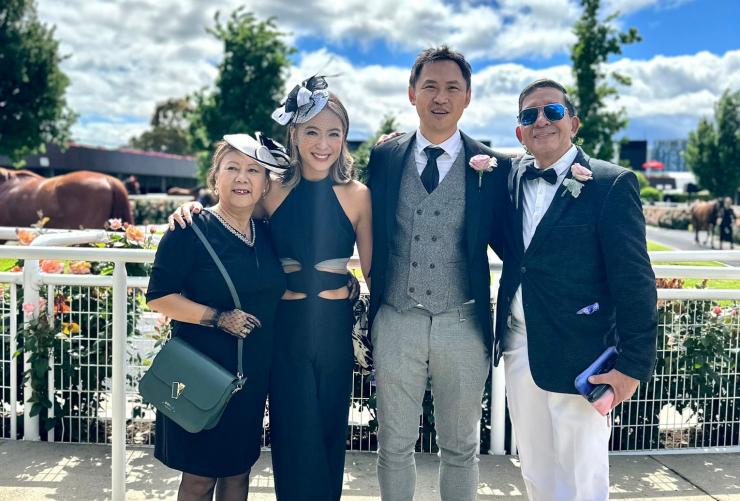 Christy Leung and family at Flemington Racecourse in Melbourne, Victoria © Christy Leung Christy Leung and family at Flemington Racecourse in Melbourne, Victoria © Christy Leung