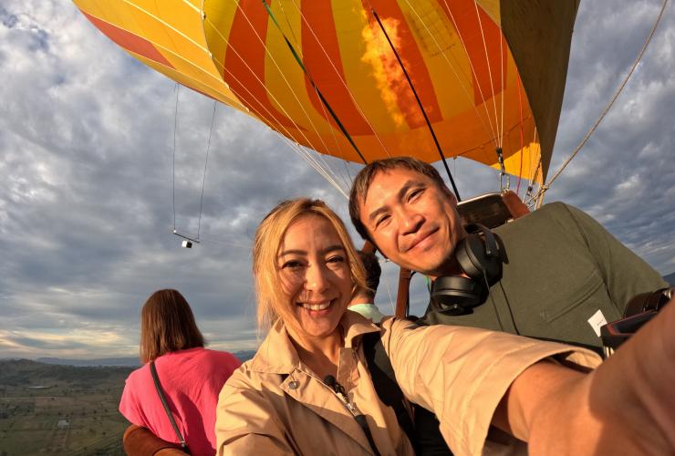 Christy Leung hot air ballooning on the Gold Coast, Queensland © Christy Leung Christy Leung hot air ballooning on the Gold Coast, Queensland © Christy Leung