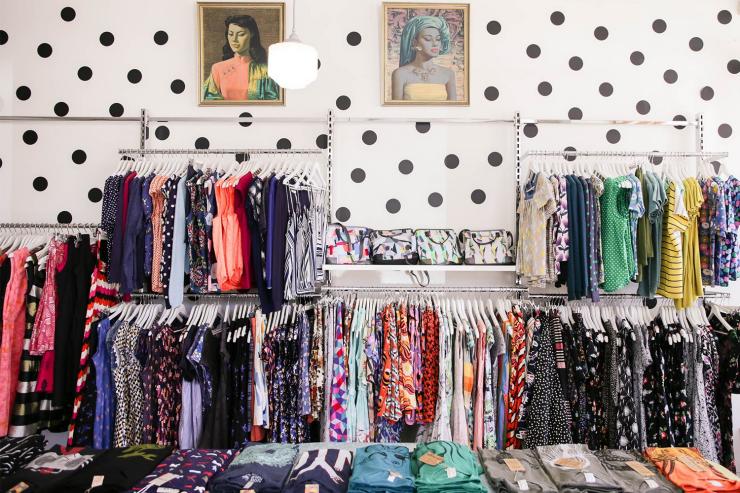 Clothing racks at Ruck Rover General Store in Northbridge © Suanlee