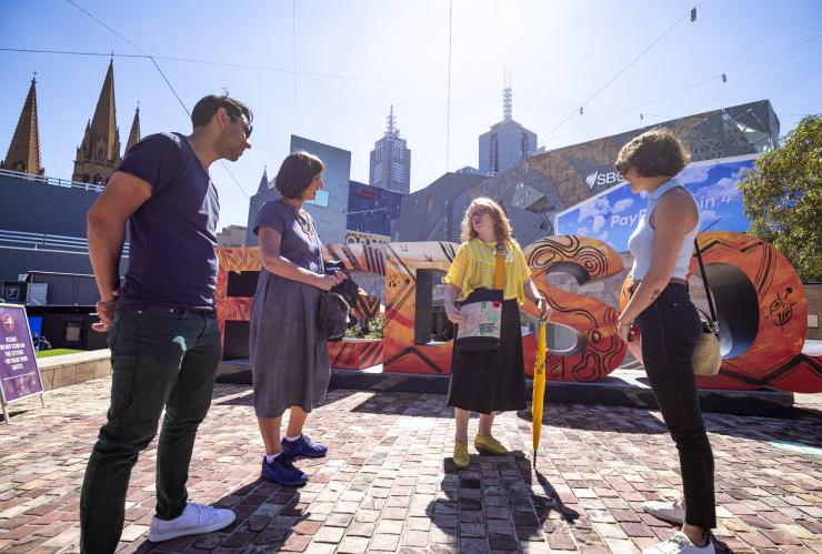 Hidden Secrets Walking Tour, Federation Square, Melbourne, Victoria © Tourism Australia