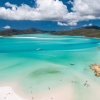 Aerial view looking towards Whitehaven Beach from Hill Inlet in the Whitsundays ©  Tourism and Events Queensland