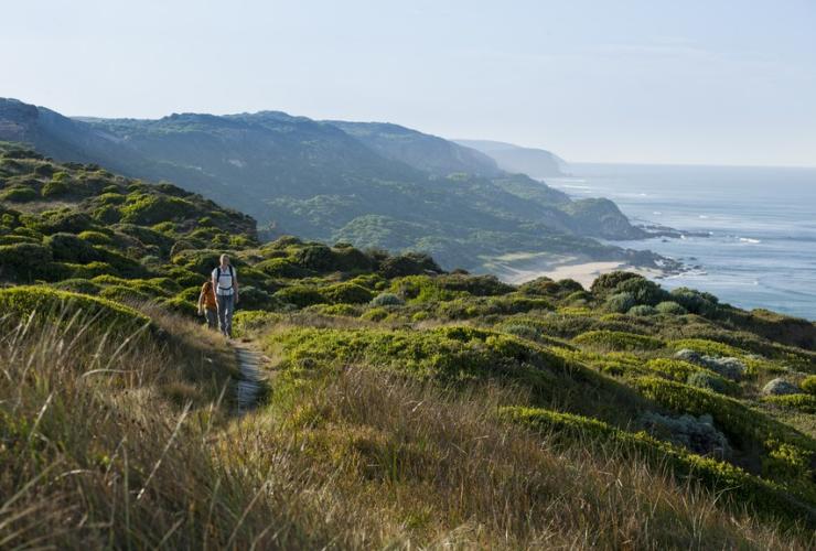 Couple walking the Great Ocean Walk, Victoria © Visit Victoria/Mark Watson