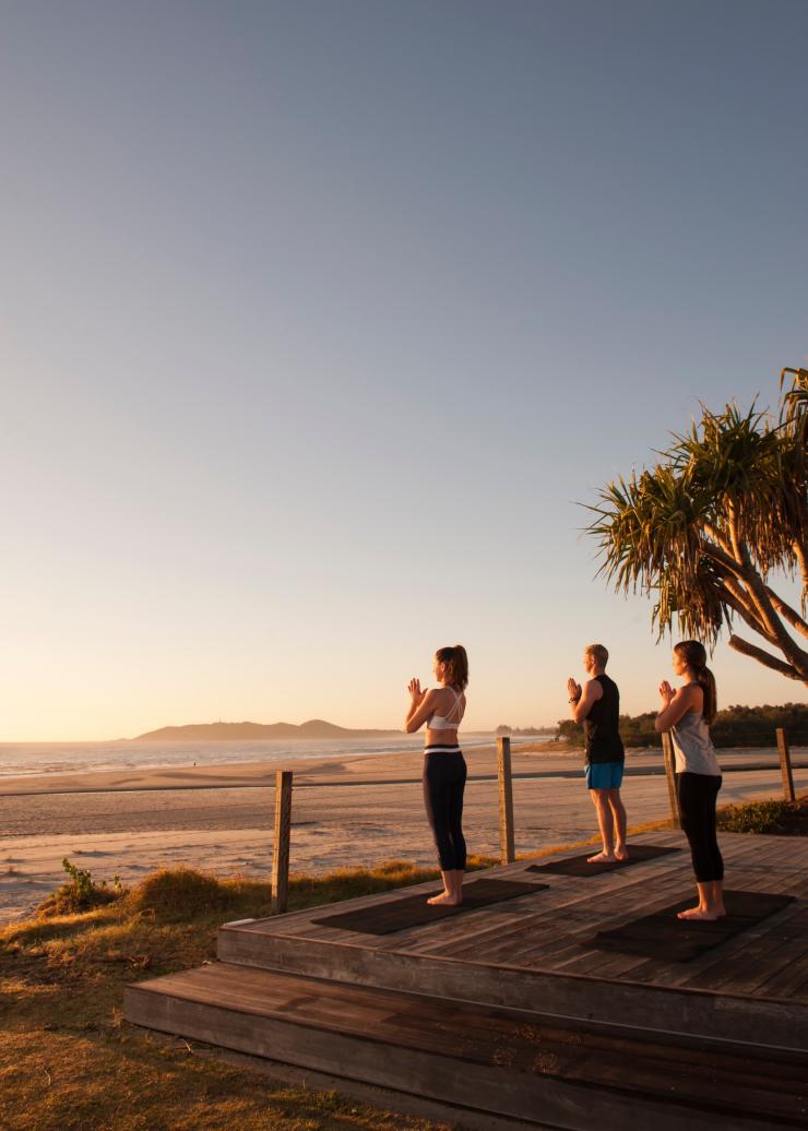Sunrise Yoga, Elements of Byron Bay, Byron Bay, NSW © Destination NSW