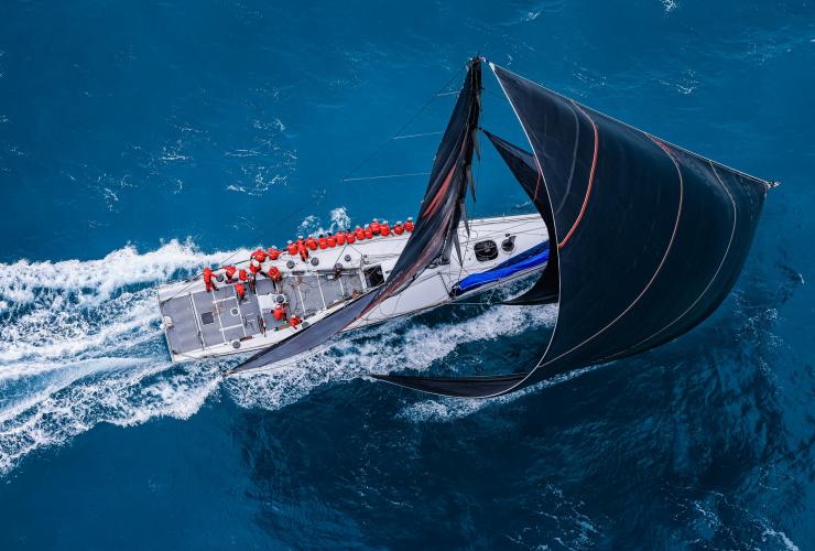 Veduta aerea della regata durante la Hamilton Island Race Week, Hamilton Island, Queensland © Salty Dingo