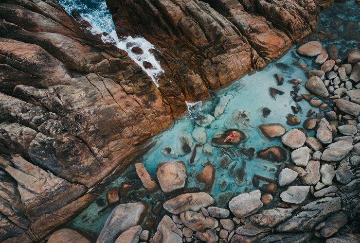 西オーストラリア州、ヤリンガップ、インジダップ・ナチュラル・スパ © Jarrad Seng/Tourism Western Australia