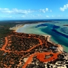 西オーストラリア州、シャーク・ベイ、ビッグ・ラグーンの空中撮影 © Australia’s Coral Coast