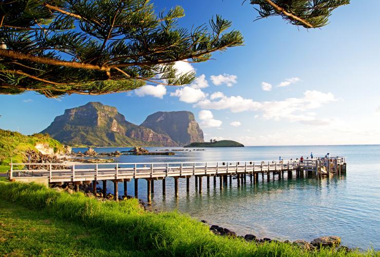 ニュー・サウス・ウェールズ州、ロード・ハウ島、カペラ・ロッジの桟橋 © Baillie Lodges