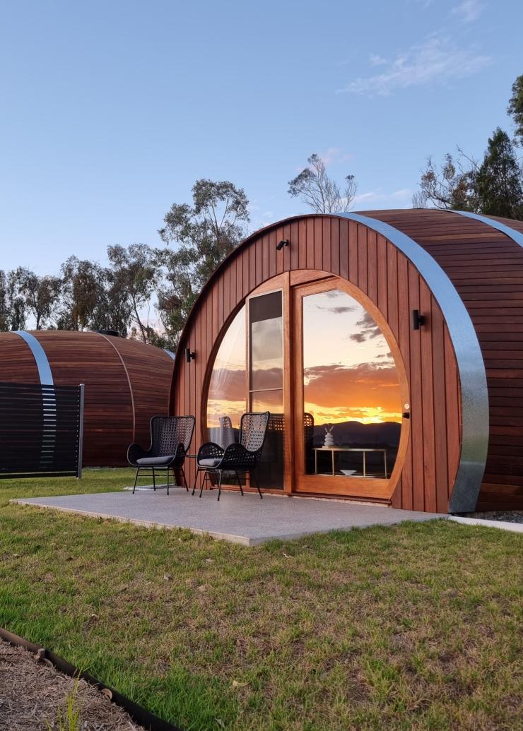 昆士蘭州巴拉丁的Barrel View Luxury Cabins©Barrel View Luxury Cabins