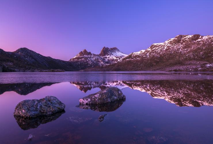 塔斯曼尼亞搖籃山聖佳爾湖國家公園的搖籃山©Pierre Destribats